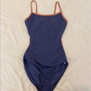 crown by bloch pink and blue cutout leotard
